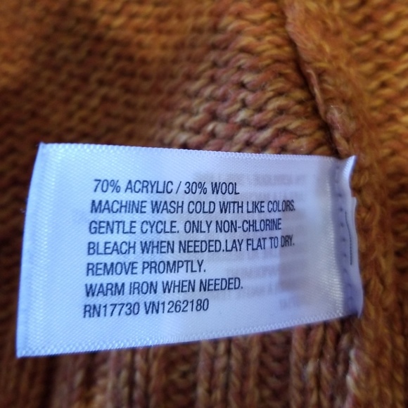 Merona heathered orange no button cardigan XL - Picture 6 of 7